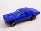 Vintage Hot Wheels Redline Diecast Car 1967 Custom Cougar Metallic Blue Toy Old
