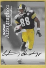 1999 Skybox Autographics Courtney Hawkins Steelers On Card Auto