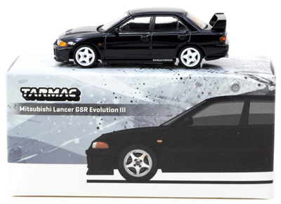 #ad Tarmac Works GLOBAL64 Black Mitsubishi Lancer GSR Evolution III 1:64 T64G 050 BK $13.99