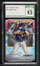 2021 Bowman's Best Hedbert Perez #95 CSG 9.5 Gem Mint 0c2