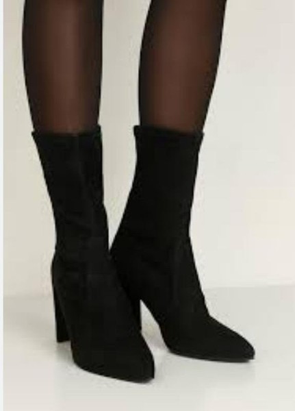 Women Stuart Weitzman Ankle Boots Black Velvet