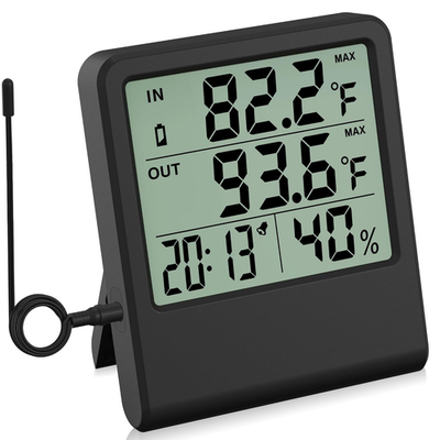 #ad #ad Digital Thermometer Clock Temperature Wireless Transmitter Meter Indoor Outdoor $11.36