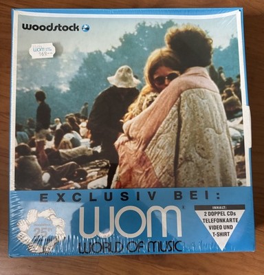 Woodstock - Limited WOM (World Of Music) Box 2 CDs 1994 25th Anniversary T-Shirt