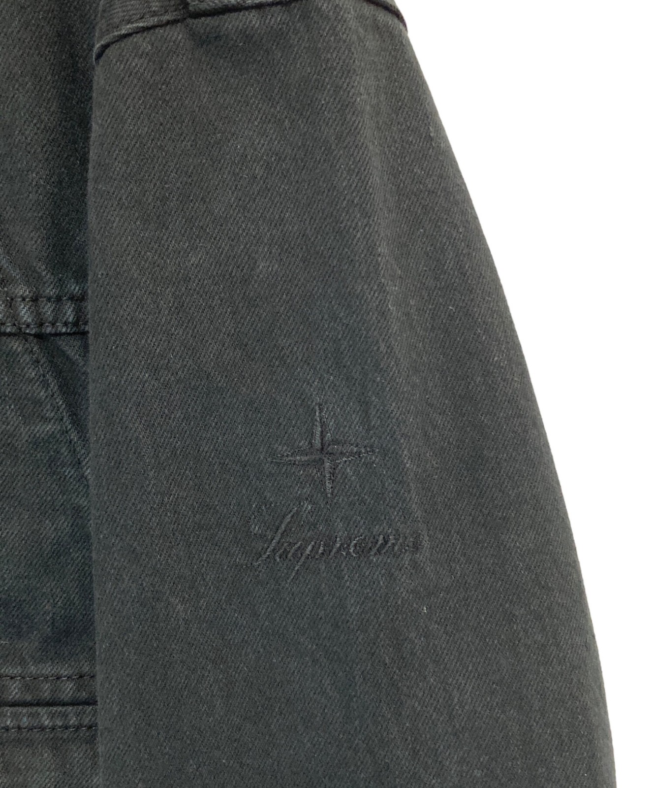 STONE ISLAND/ SUPREME 2023AW Denim Trucker Jacket 7925402S5 V0029 Black Size: M thumbnail 7