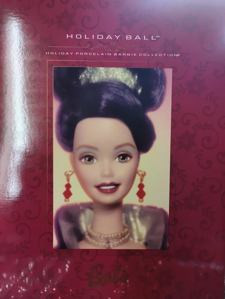 A Mattel porcelain Barbie figurine 'Holiday Jewel' from the Holiday Porcelain Barbie Collection, in
