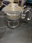 Vintage PYREX 7754 2-4 Cup Flameware Coffee Percolator. Complete Set.