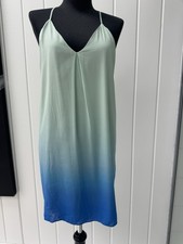 Alice + Olivia Blue gradient 100% Silk  Ombre Dress SMALL