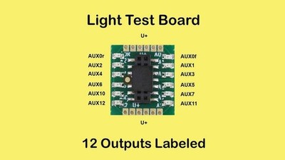 NixTrainz Add-On Light Test Board For Decoder Buddy V1 and V5 Motherboard # NTZ7