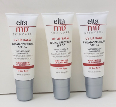 3 pk elta MD UV Lip Balm Water Resistant 0.28 fl oz