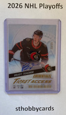 24/25 Upper Deck Credentials Acetate Ticket Access Auto Brady Tkachuk Auto 23/25