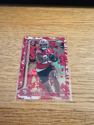 JORDAN JAMES 2025 TOPPS CHROME ROOKIE TEAM CAMO SSP 49ERS RC SSP