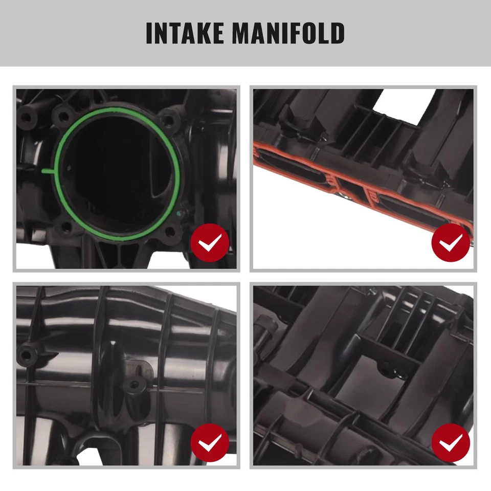 Coletor de admissão compatível com Audi A3 A4 TT Quattro VW Eos Golf R GTI Jetta 06F133201P - Imagem 2 de 4