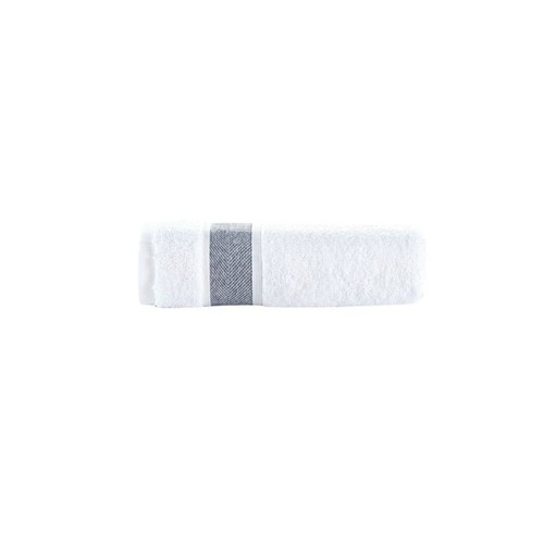 Neu mit Etikett Brooks Brothers osmanisches Rollenhandtuch - weiß mit marineblauem Rand - UVP 26 $ - Bild 1 von 2