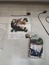 Vintage 1979 Bernat Koala Baby Latch Hook Kit Rug Art 15x15 Retro Wall Decor DIY