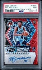 GG Jackson II Prizm Rookie Auto /49 Red 2023-24 Mosaic Fast Break RC PSA 9