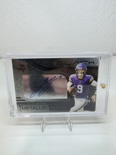 2025 Panini Black - Metallic Marks J.J. McCarthy #MMK-JJM /155 (AU)