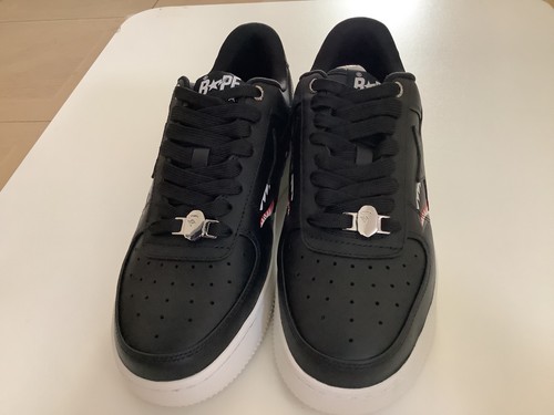 Authentic a bathing ape bape bape sta shark black men US 11 new bapesta sneakers - Picture 4 of 15