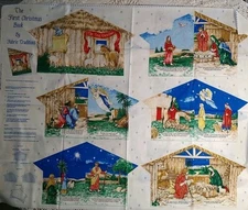 Vtg 1997 Fabric Traditions DIY Book The First Christmas Book Panel, Cut & Sew