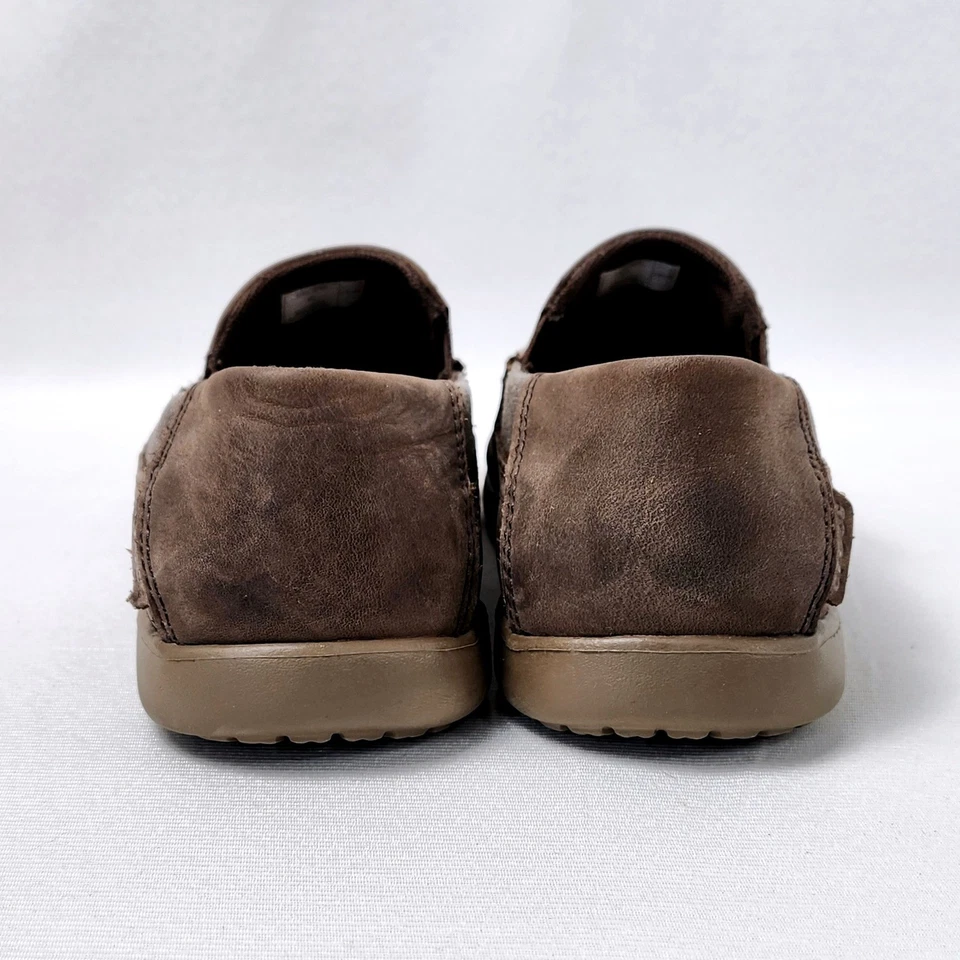 Crocs Santa Cruz 2 Luxe Cuero Mocasín Sin Cordones Mocasín Para Hombres 7 Marrón Zapato Informal Foto 4 de 4