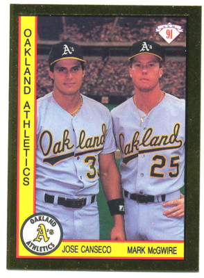 ■MLB Mark McGwire Jose Canseco Athletics 1988 TOPPS MARK MCGWIRE JOSE CANSECO OAKLAND ATHLETICS TEAM