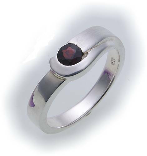 Anillo de mujer con granate plata de ley 925 anillo granate 8576/8GR - Imagen 2 de 2