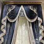 Custom Gorgeous velvet living room blue cloth valance  curtain tulle drape C1991