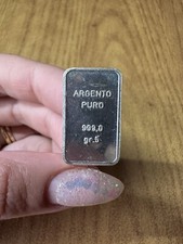 LINGOTTO LINGOTTINO FINE SILVER 5 gr ARGENTO FINO 999