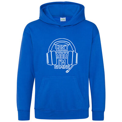 Cant Hear You Jungen Hoodie Gaming Geburtstag Junge Computer Elektronik Gamer Spiel