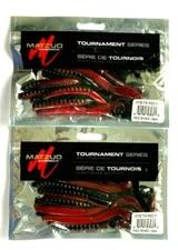 2 PACKS Matzuo 7" Twist Tail Nightcrawler Red Shad 12 Count Tournament Series