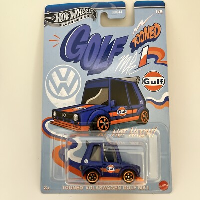 2025 Hot Wheels Silver Series Gulf Tooned ' Tooned Volkswagen Golf
