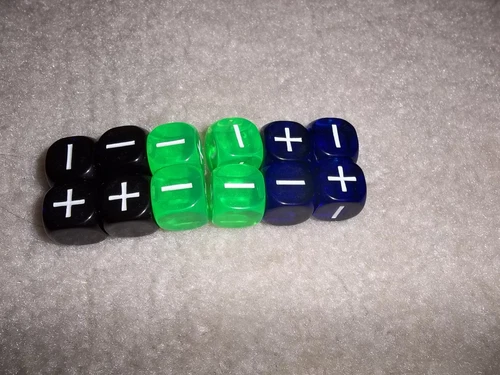 FATE FUDGE RPG set of 12 dice