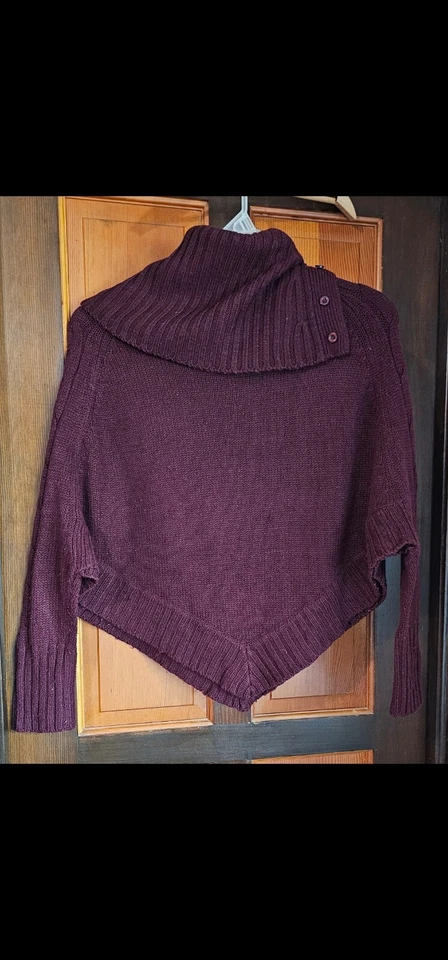 RD стиль бордовый капот шеи пончо стиль свитер размер XS - Изображение 4 из 4