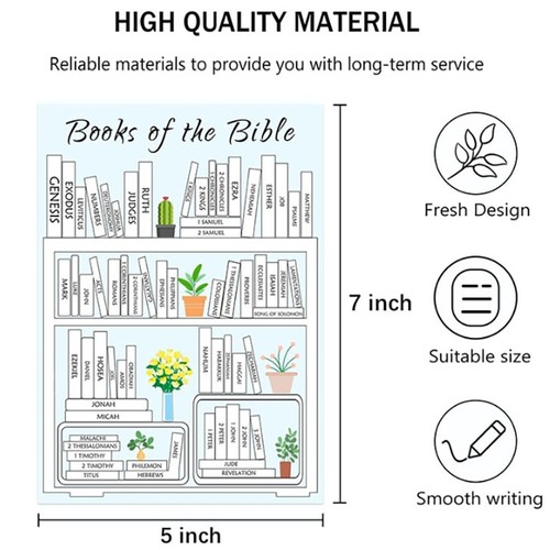5/8 Pcs Bible Reading Tracker Bookmark Stickers For Old And New Testaments - Photo 8/15