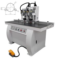 110V Pneumatic Hinge Boring Insertion Machine 2 Heads Woodworking Hinger 45-9.5