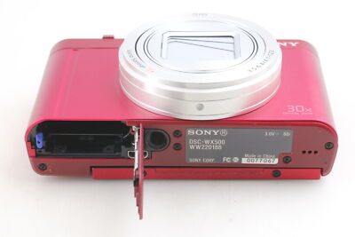 MINT English] Sony Cyber-shot DSC-WX500 18.2MP Red 30x Zoom