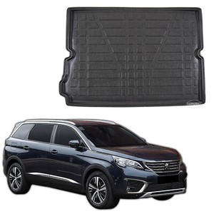 Tappetino Per Bagagliaio Peugeot 5008 II SUV (2017-) - TPE Antiscivolo, Impermeabile, Design Precisione - Foto 7