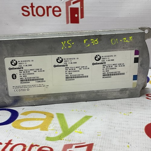 07-13 BMW E70 E71 X5 X6 TELEMATICS PHONE BLUETOOTH MODULE UNIT OEM 012522