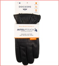 Dockers Men LEATHER Winter GLOVES Sherpa Line...