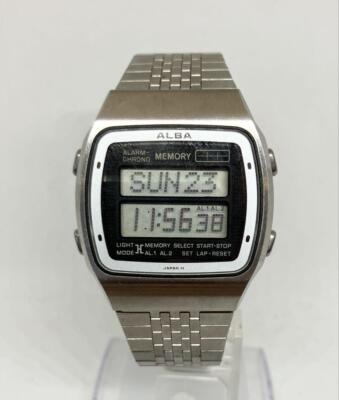 SEIKO ALBA Y771-501B Men's digital Watches 80s Vintage