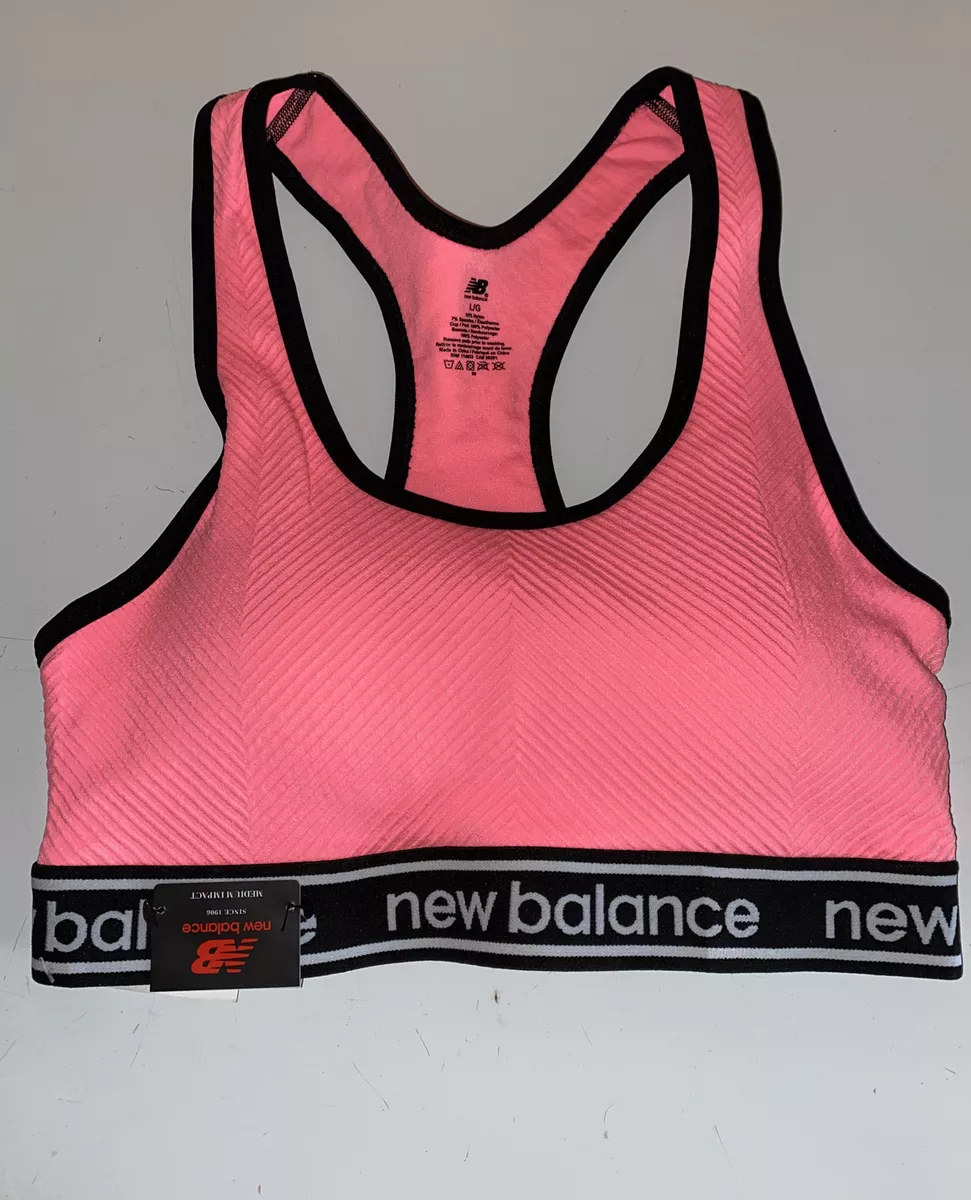 New Balance Sports Bra With Padding Size L- Shade Of Orange Style 111153  NEW