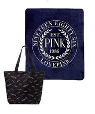 NIP VICTORIA'S SECRET PINK SOFT SHERPA BLANKET 50"W X 60"L  TOTE2