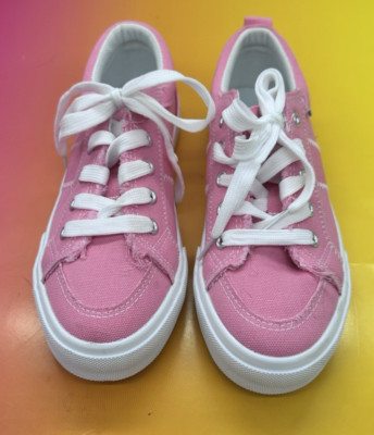 OBTAOM Women's Barbie Core Canvas Pink/White Slip On Lace Up  Shoes Size 6 NEW