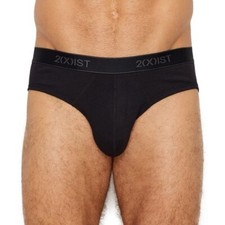 2 x ist K3904 Mens Black Essential 3-Pack No Show Briefs Size S