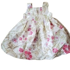 CHEROKEE Girls Dress SZ 3T Floral White Pink Purple Party Pleated Event