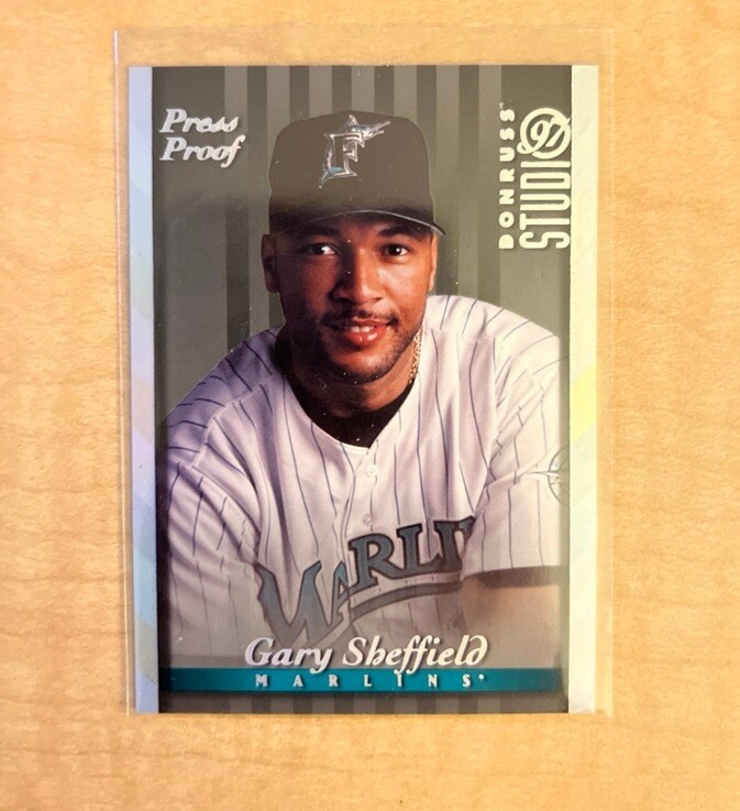 1997 Donruss Studio Silver Press Proof /1500 Gary Sheffield #2 Florida Marlins