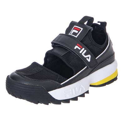 fila sandals black