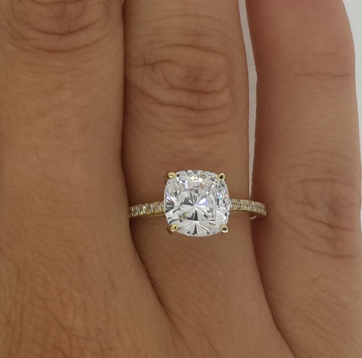 Gold cushion ring online