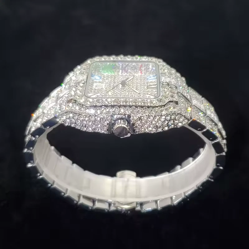 Iced Out男士钻石手表。 HipHop闪亮 — 第 4/4 张图片