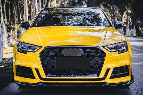 For Audi A3 S3 2017 2018 2019 2020 With ACC Grille Honeycomb RS3 Style Black - Picture 4 of 4