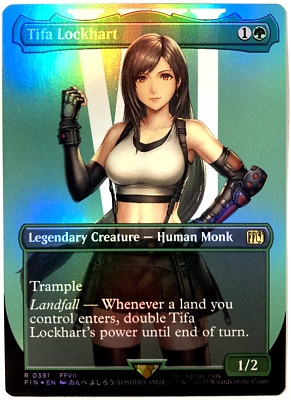 MTG Tifa Lockhart (Borderless Foil) Final Fantasy 0391 FFVII FF7 NM